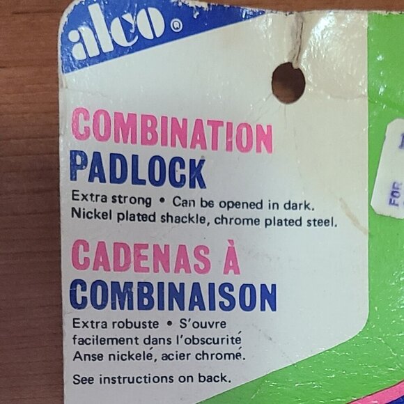 *5 for $20* Vintage Alco Combination Padlock - Lock - Picture 2 of 3